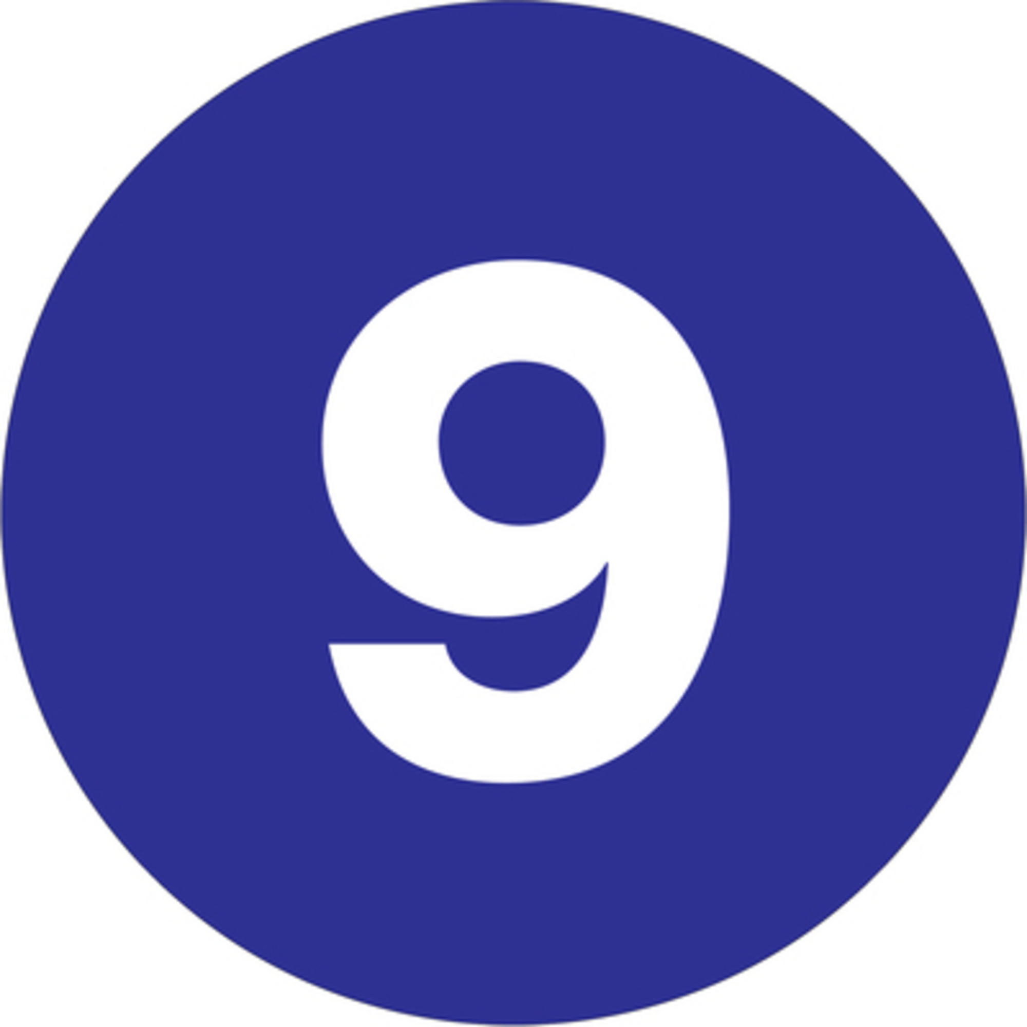 3in. Circl - "9in. (Dark Blue) Numbe Label 500/CS, Model# DL1349